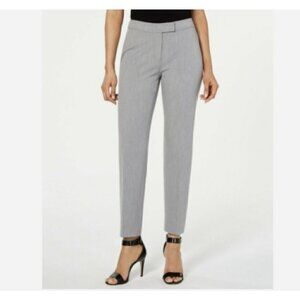 𝅺ANNE Klein Stretch straight leg Pants Grey Size 14 Extended Tab mid rise